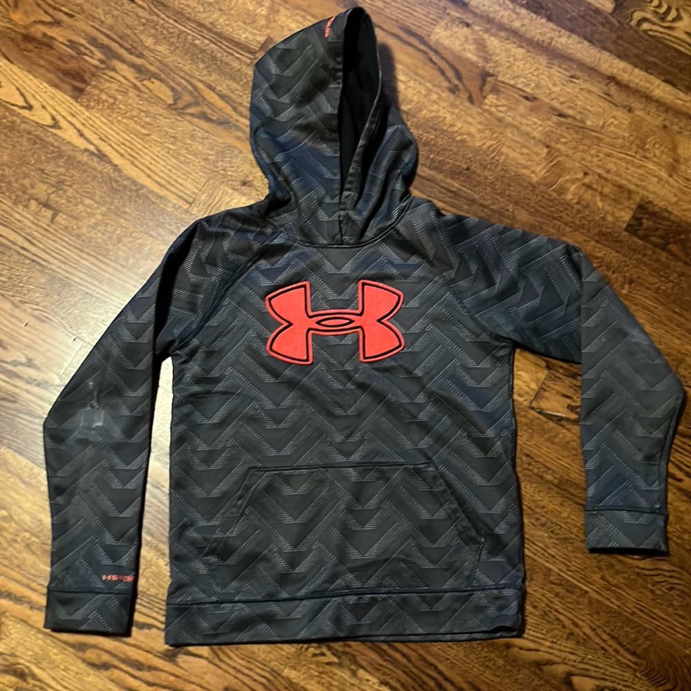 Under Armour Youth Large Hoodie Grey/Orange